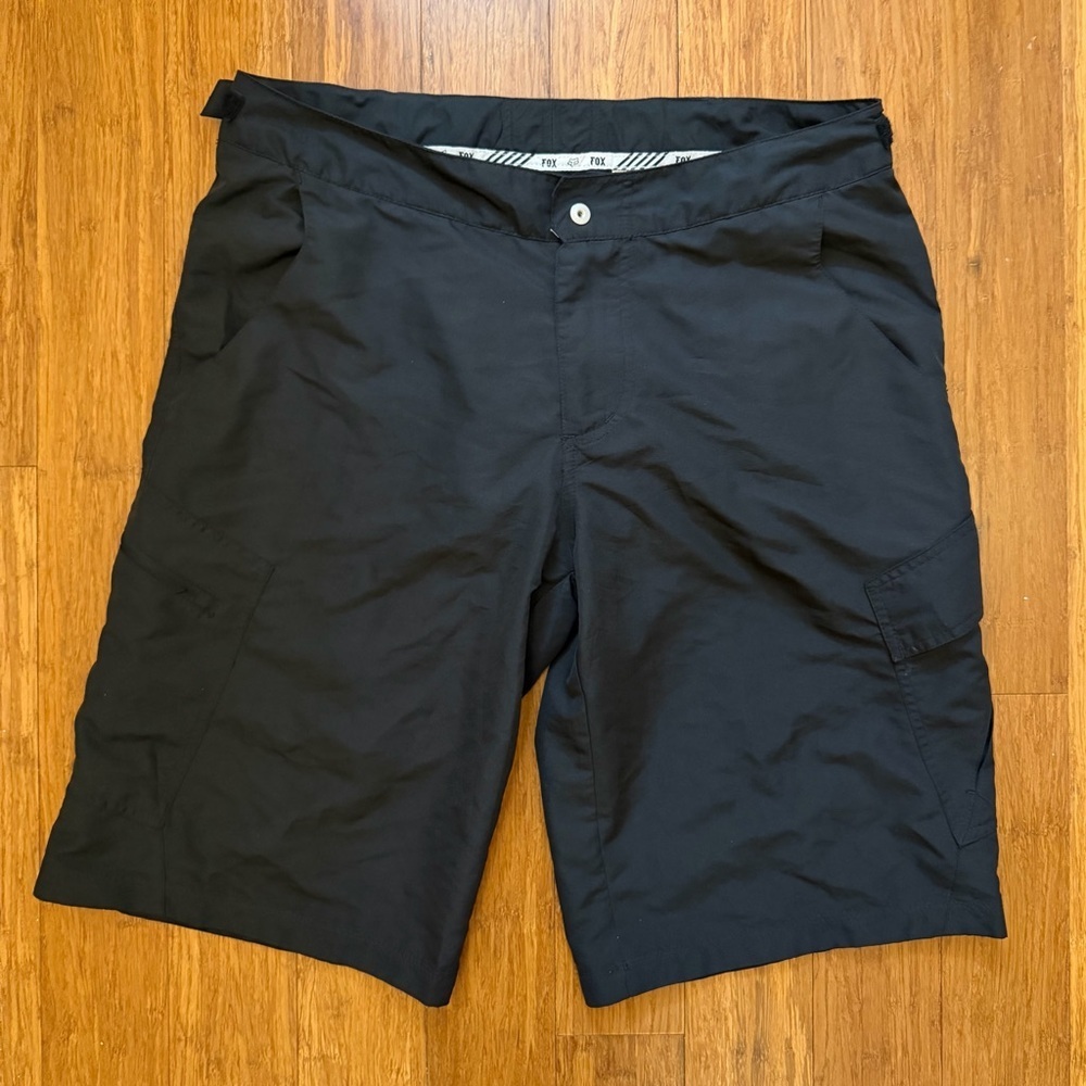 Fox racing MTB Baggy Bike Cycling Cargo Shorts black Mens 36 Padded Liner 26081